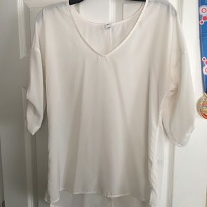 White sheer blouse